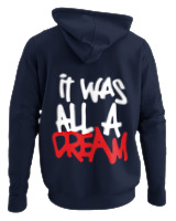 Φούτερ με κουκούλα - It Was All A Dream - Color Thumbnail Navy Blue