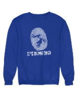 Φούτερ χωρίς κουκούλα Γυναικείο - Its In My Dna - Color Thumbnail Μπλε Ρουά