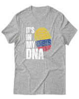 T-Shirt Unisex - Its In My Dna - Color Thumbnail Γκρι Μελανζέ
