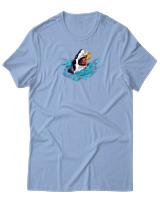 T-Shirt Αντρικό - Jawsome Slice - Color Thumbnail Γαλάζιο