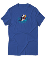 T-Shirt Αντρικό - Jawsome Slice - Color Thumbnail Μπλε Ρουά