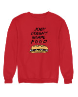 Φούτερ χωρίς κουκούλα Αντρικό - Joey Food - Color Thumbnail Κόκκινο