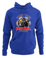 Φούτερ με κουκούλα Αντρικό - Join The Drunk Side - Color Thumbnail Μπλε Ρουά