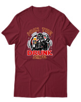 T-Shirt Αντρικό - Join The Drunk Side - Color Thumbnail Σκούρο Κόκκινο