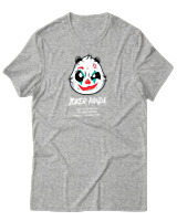 T-Shirt Αντρικό - Joker Panda - Color Thumbnail Γκρι Μελανζέ
