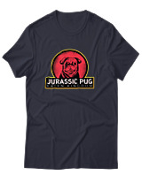 T-Shirt Αντρικό - Jurassic Pug - Color Thumbnail Σκούρο Μπλε