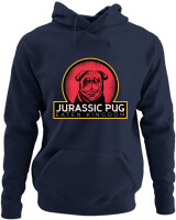 Φούτερ με κουκούλα - Jurassic Pug - Color Thumbnail Navy Blue