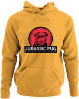 Φούτερ με κουκούλα - Jurassic Pug - Color Thumbnail Κίτρινο Χρυσό