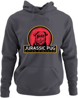 Φούτερ με κουκούλα - Jurassic Pug - Color Thumbnail Ανθρακί