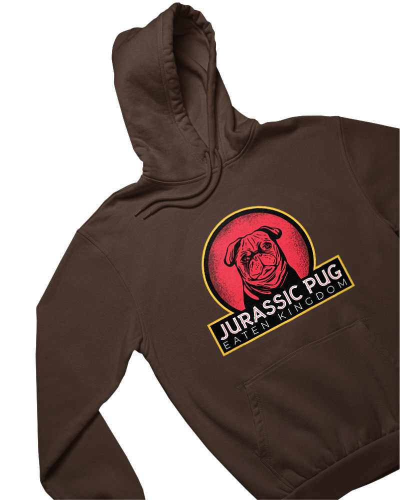 Φούτερ με κουκούλα - Jurassic Pug - Image 1