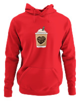 Φούτερ με κουκούλα Αντρικό - Just A Coffee - Color Thumbnail Κόκκινο