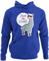 Φούτερ με κουκούλα - Just Be Cool - Color Thumbnail Μπλε Ρουά