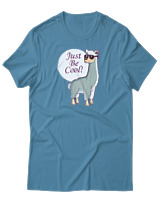 T-Shirt Αντρικό - Just Be Cool - Color Thumbnail Τιρκουάζ