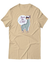T-Shirt Αντρικό - Just Be Cool - Color Thumbnail Μπεζ
