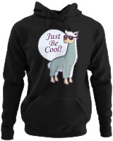 Φούτερ με κουκούλα - Just Be Cool - Color Thumbnail Μαύρο