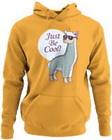 Φούτερ με κουκούλα - Just Be Cool - Color Thumbnail Κίτρινο Χρυσό