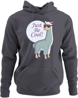 Φούτερ με κουκούλα - Just Be Cool - Color Thumbnail Ανθρακί