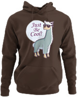 Φούτερ με κουκούλα - Just Be Cool - Color Thumbnail Καφέ