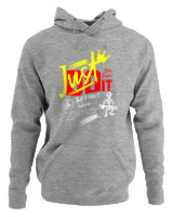 Φούτερ με κουκούλα Αντρικό - Just Do It - Color Thumbnail Γκρι Μελανζέ