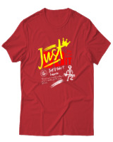 T-Shirt Αντρικό - Just Do It - Color Thumbnail Κόκκινο