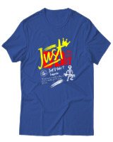 T-Shirt Αντρικό - Just Do It - Color Thumbnail Μπλε Ρουά