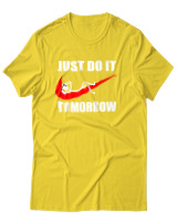 T-Shirt Αντρικό - Just Do It Tomorrow - Color Thumbnail Χρυσό Κίτρινο