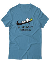 T-Shirt Unisex - Just Do It Tomorrow - Color Thumbnail Τιρκουάζ