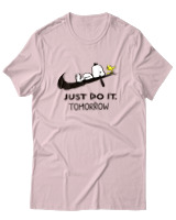 T-Shirt Unisex - Just Do It Tomorrow - Color Thumbnail Απαλό Ροζ