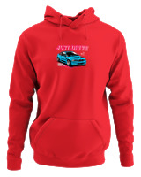 Φούτερ με κουκούλα Αντρικό - Just Drive - Color Thumbnail Κόκκινο