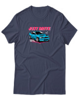 T-Shirt Unisex - Just Drive - Color Thumbnail Μπλε Γκρι