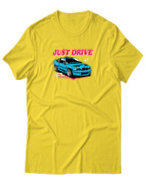 T-Shirt Unisex - Just Drive - Color Thumbnail Χρυσό Κίτρινο