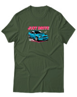 T-Shirt Unisex - Just Drive - Color Thumbnail Κυπαρισσί