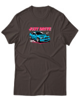 T-Shirt Unisex - Just Drive - Color Thumbnail Καφέ