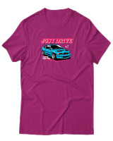 T-Shirt Unisex - Just Drive - Color Thumbnail Φουξια