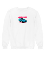 Φούτερ χωρίς κουκούλα Γυναικείο - Just Drive - Color Thumbnail 'Ασπρο