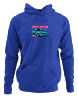 Φούτερ με κουκούλα Γυναικείο - Just Drive - Color Thumbnail Μπλε Ρουά