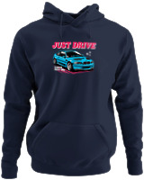 Φούτερ με κουκούλα - Just Drive - Color Thumbnail Navy Blue
