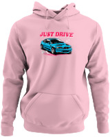 Φούτερ με κουκούλα - Just Drive - Color Thumbnail Pink