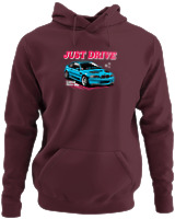 Φούτερ με κουκούλα - Just Drive - Color Thumbnail Marron