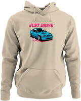 Φούτερ με κουκούλα - Just Drive - Color Thumbnail Μπέζ