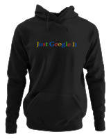 Φούτερ με κουκούλα - Just Google It - Color Thumbnail Μαύρο