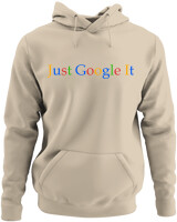 Φούτερ με κουκούλα - Just Google It - Color Thumbnail Μπέζ