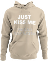 Φούτερ με κουκούλα - Just Kiss Me We Can Talk Later - Color Thumbnail Μπέζ