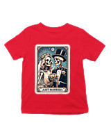 T-Shirt  Παιδικό - Just Married - Color Thumbnail Κόκκινο