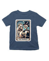 T-Shirt  Παιδικό - Just Married - Color Thumbnail Σκούρο Μπλε