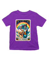 T-Shirt  Παιδικό - Just Married Man - Color Thumbnail Σκούρο Μωβ