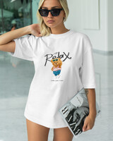 T-Shirt Classic - Just Relax - Color Thumbnail WHITE