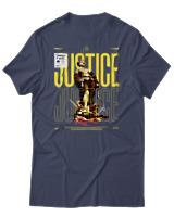 T-Shirt Αντρικό - Justice Rights - Color Thumbnail Μπλε Γκρι