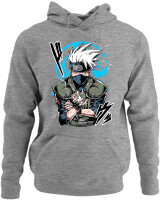 Φούτερ με κουκούλα - Kakashi Bloodline Technique - Color Thumbnail Γκρι Μελανζέ