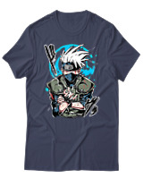 T-Shirt Unisex - Kakashi Bloodline Technique - Color Thumbnail Μπλε Γκρι